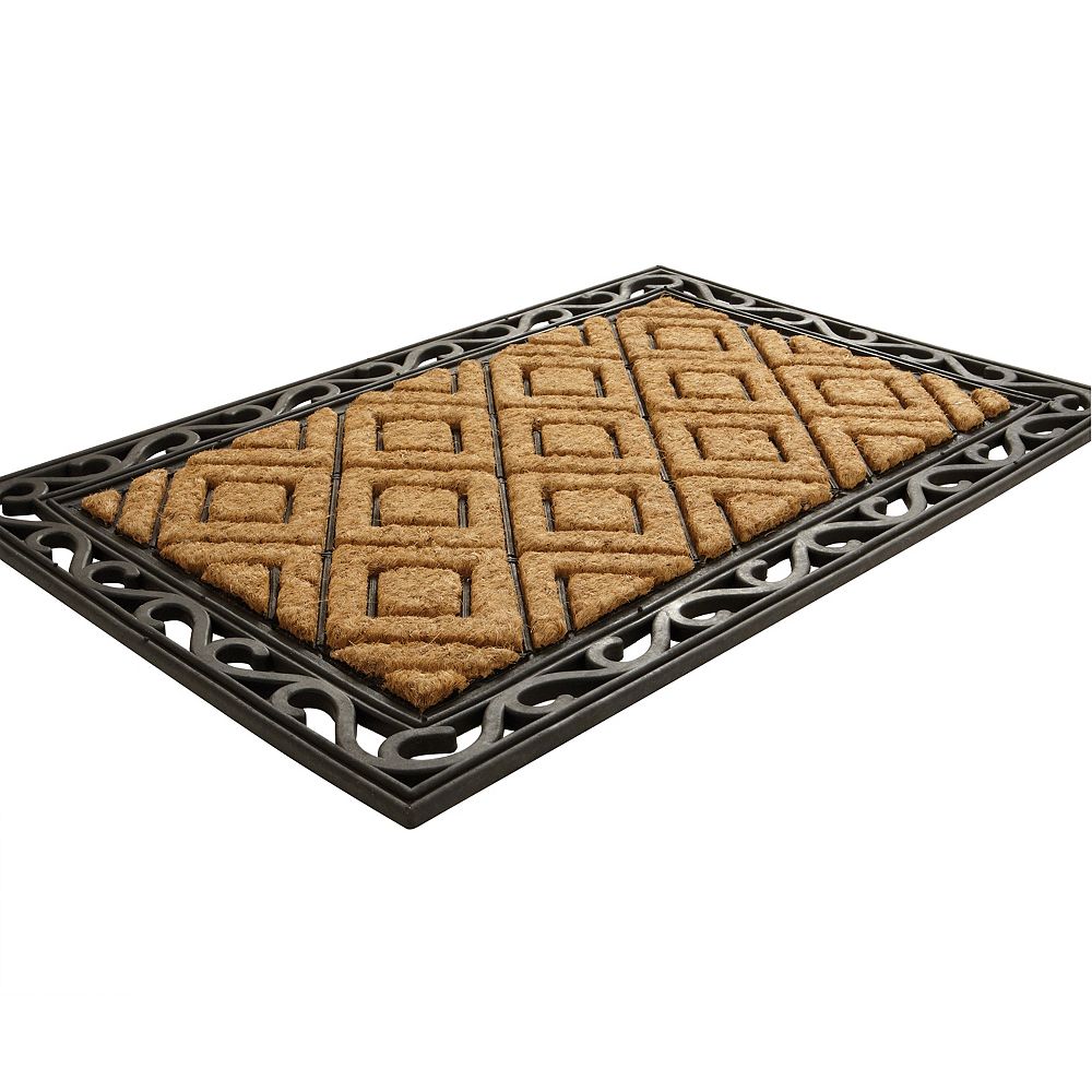Home Decorators Collection Large Rubber Diamond 24 X36 Coir Mat The Depot Canada Large Rubber Diamond 24 X36 Coir Mat