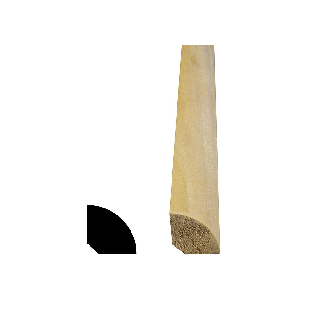 Alexandria Moulding 3 4 Inch X 96 Solid Poplar Quarter Round The Home Depot Canada 96 Inch Solid Poplar Quarter Round, Quarter Round Trim Home Depot Canada