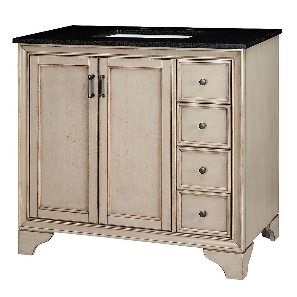 Home Decorators Collection Hazelton 37-inch W Vanity in Antique Grey