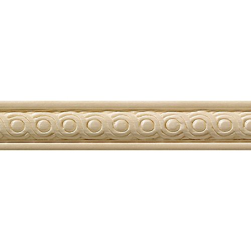 Ornamental Mouldings White Hardwood Front Groove Picture Frame Moulding 3/4 x 2 x 48 Inc