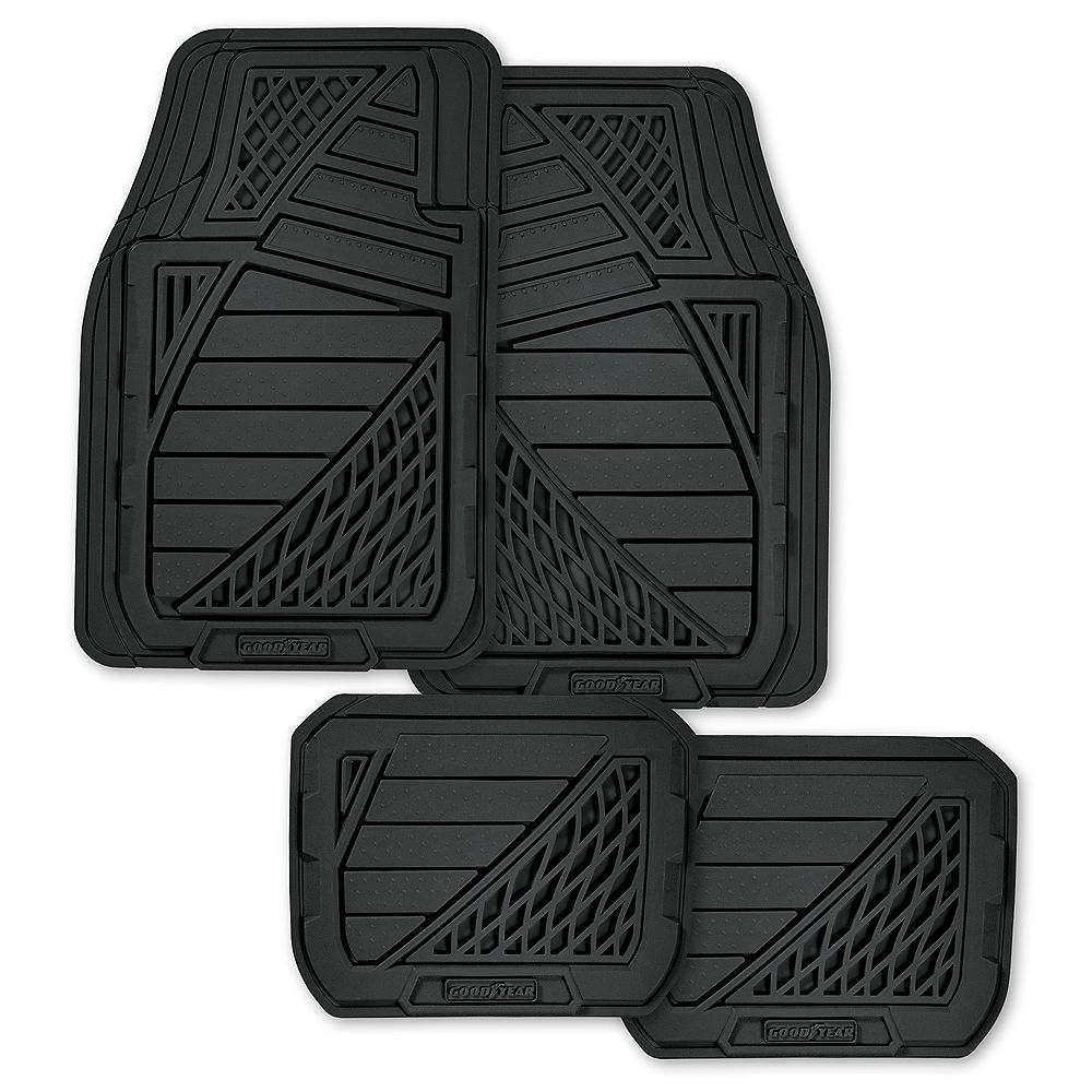 Goodyear Premium 4Piece Rubber Car Mat BLK The Home Depot Canada