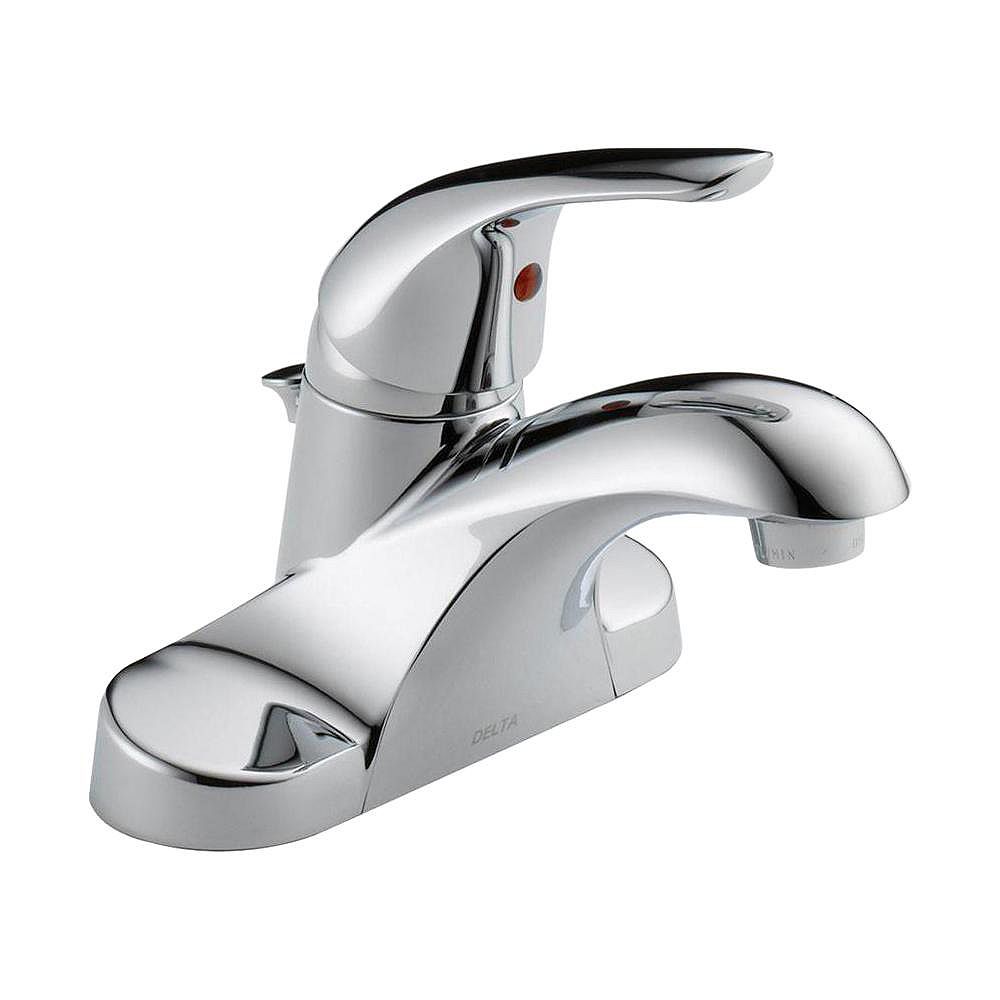 Delta Foundations 4 Inch Centerset Single Handle Bathroom Faucet In Chrome The Home Depot Canada
