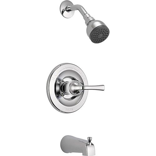 Foundations Single-Handle 1-Spray Tub and Shower Faucet in Chrome (Valve Included)