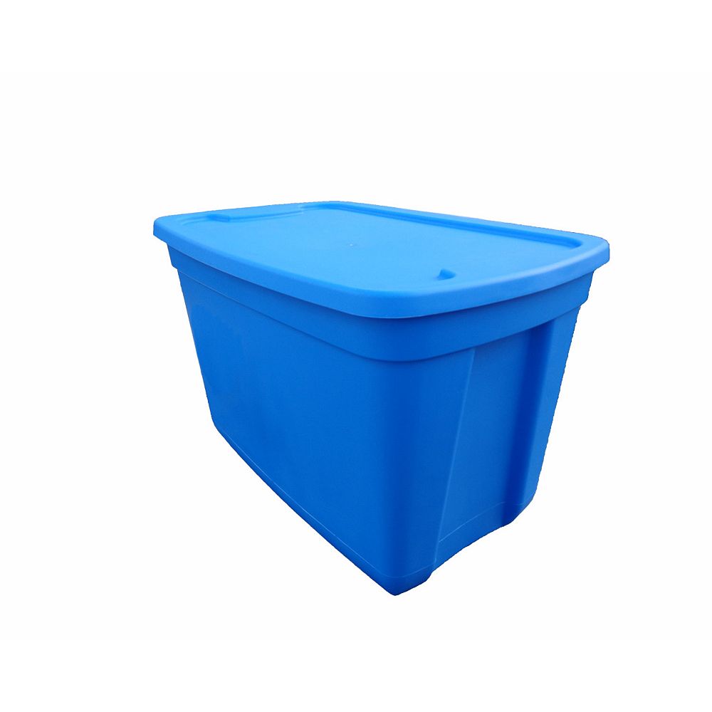 HDX Storage Tote in Ocean Blue, 76 L The Home Depot Canada