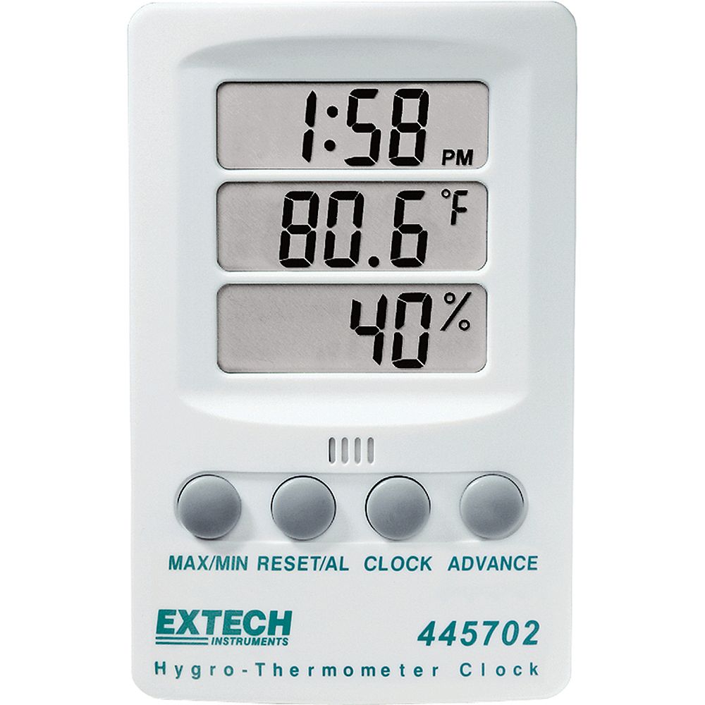 Extech Instruments HygroThermometer Clock The Home Depot Canada