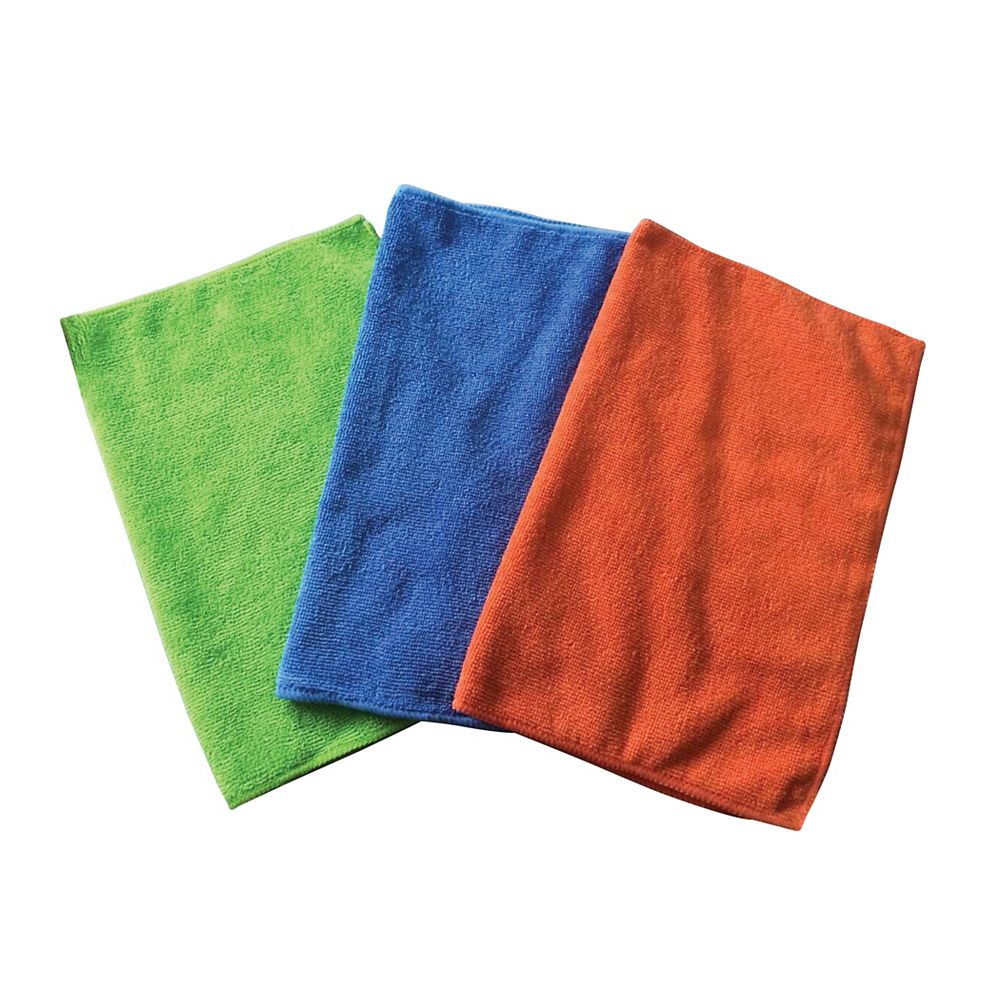 HDX Multi-Colour Microfibre Cleaning Cloths (30-Pack) | The Home Depot ...