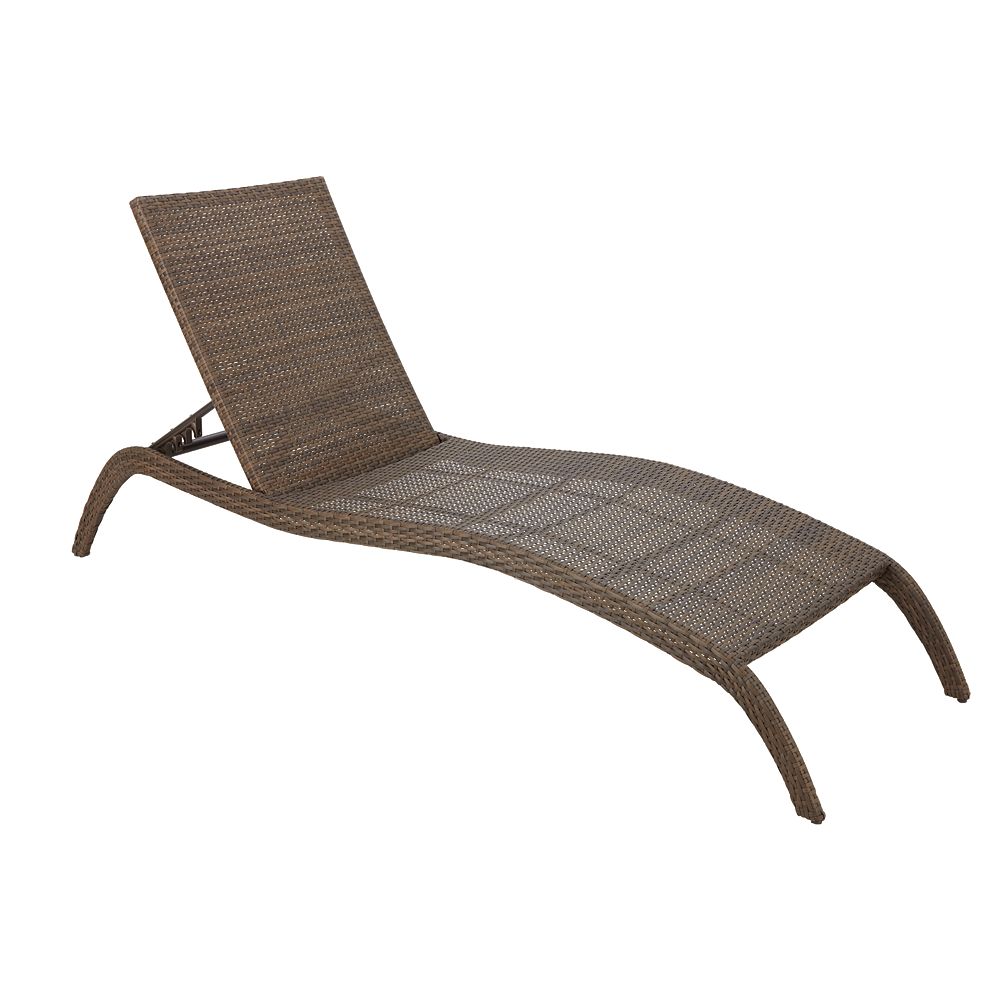 Hampton Bay Tacana Wicker Stacking Patio Chaise The Home Depot Canada