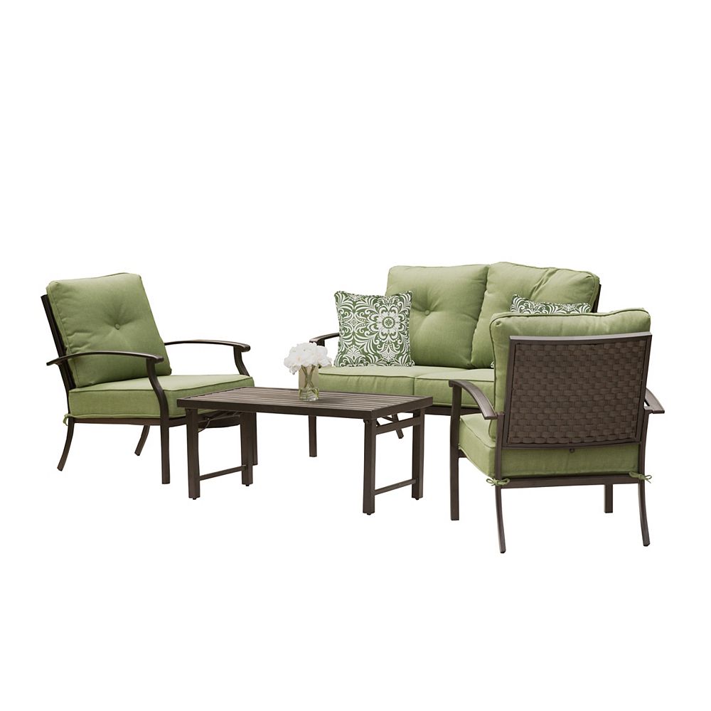Hampton Bay South Common 4Piece Steel & Aluminum Woven Patio Seating