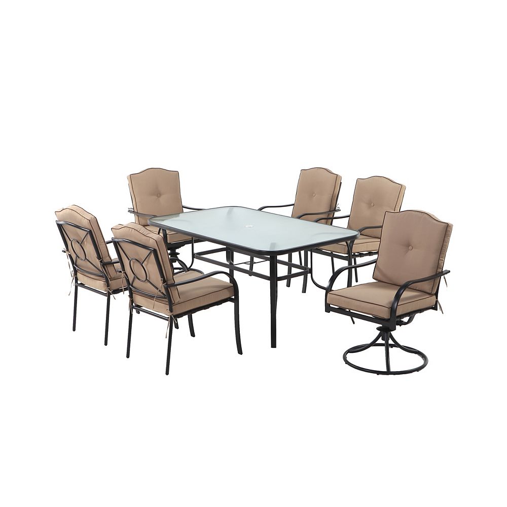 Hampton Bay Maple Valley 7-Piece Patio Dining Set | The Home Depot Canada