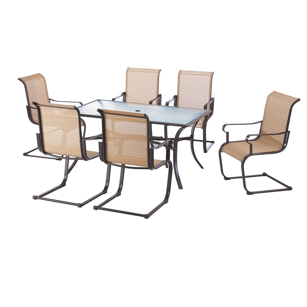 Hampton Bay Belleville 7 Piece C Spring Patio Dining Set The Home Depot Canada 1216