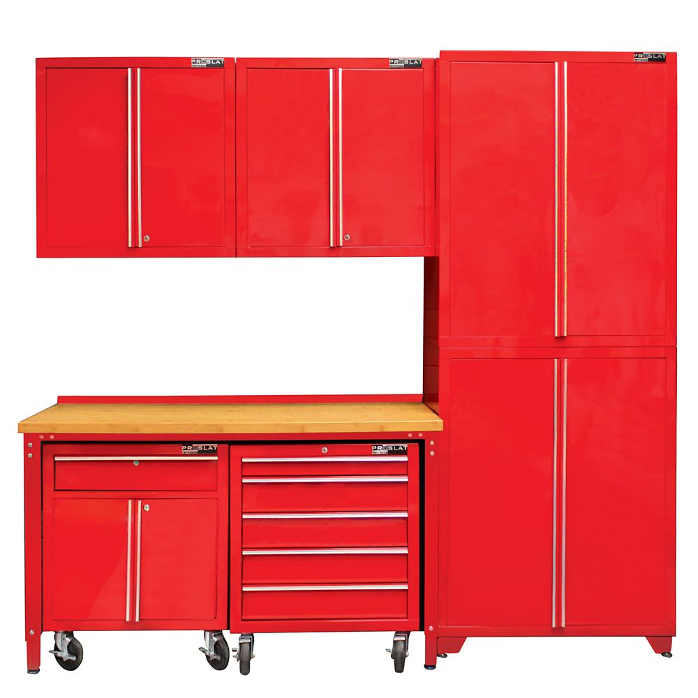 Proslat Wall Storage Solutions Steel 6 Piece Garage Workshop Cabinet   P 1000847405 