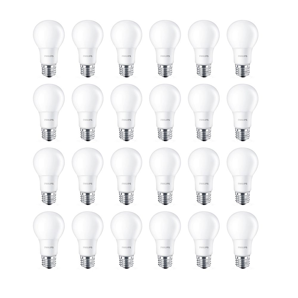 Philips 60w Equivalent Soft White 2700k A Line A19 Led Light Bulb 24 Pack The Home Depot 8628