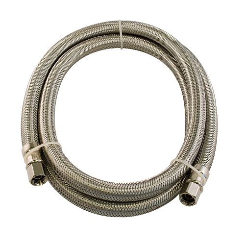 Flex Connector Ss 1/4i Comp X 1/4i Comp 60i Icemaker Lead Free