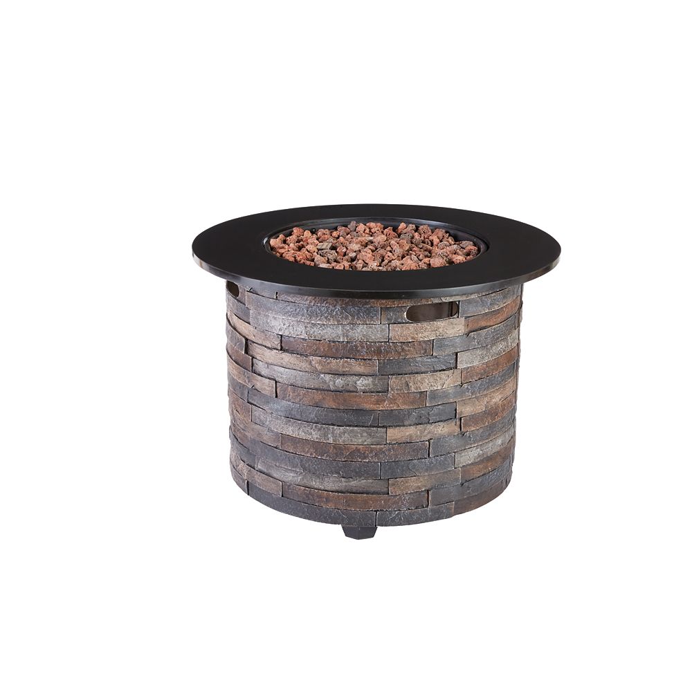 Hampton Bay Round Outdoor Fire Pit Table | The Home Depot Canada