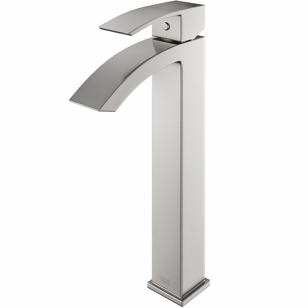 VIGO Duris Single Hole SingleHandle Vessel Bathroom Faucet in Brushed