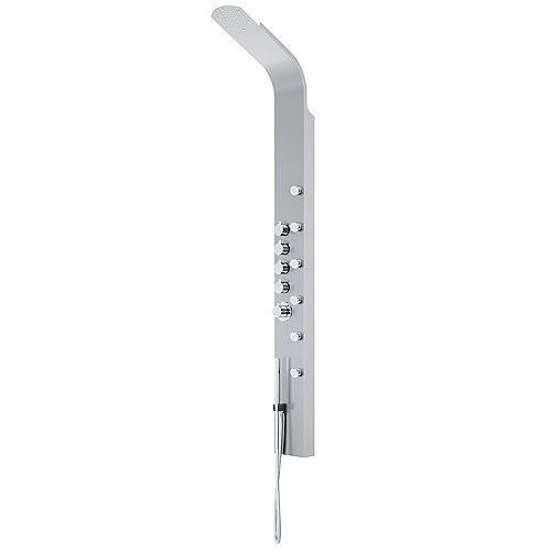 Brielle 70.5 in. 6-Jet High Pressure Shower Panel System with Fixed Rainhead and Handheld Dual Shower in Stainless Steel