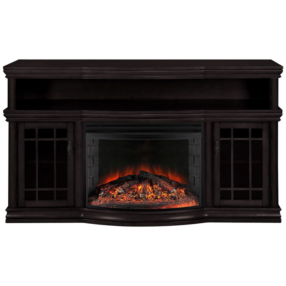 Muskoka Dwyer 25inch Curved Electric Fireplace, Espresso Finish The