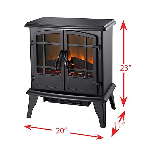 400 sq. ft. 20-inch Electric Stove in Matte Black