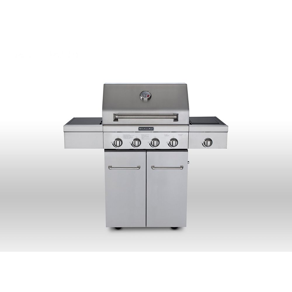 KitchenAid 4Burner Gas BBQ with Side Sear Burner The Home Depot Canada