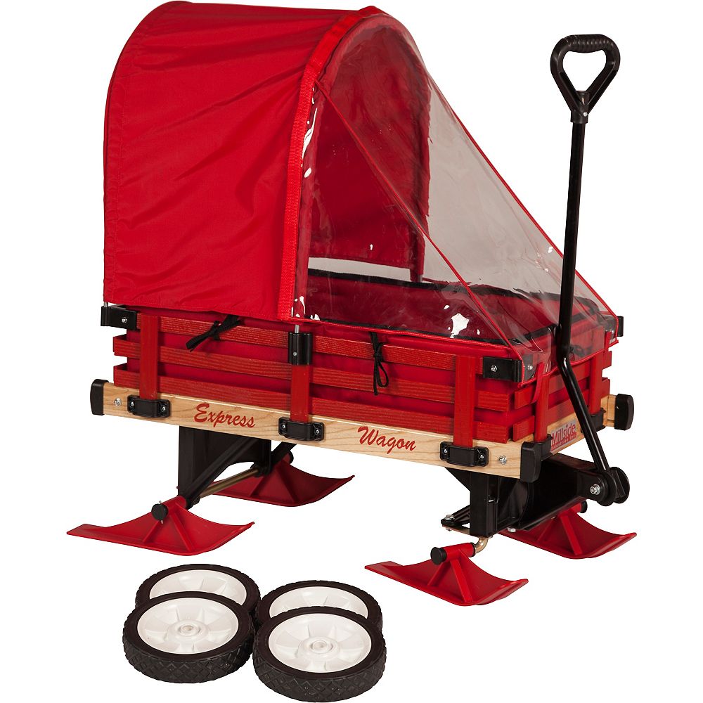 Millside Industries Deluxe Convertible Sleigh Wagon in Red The Home