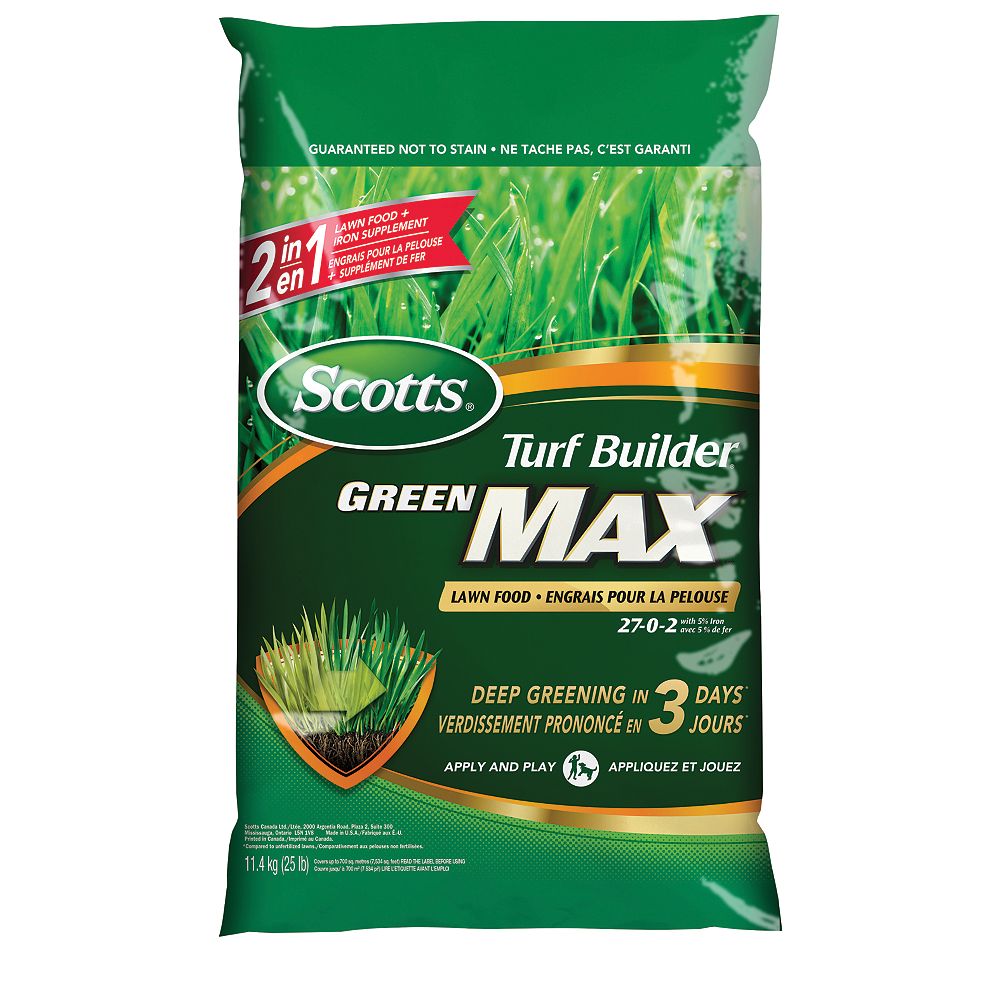 Scotts Turf Builder Green MAX Lawn Food 27-0-2 with 5% Iron 11.4 kg