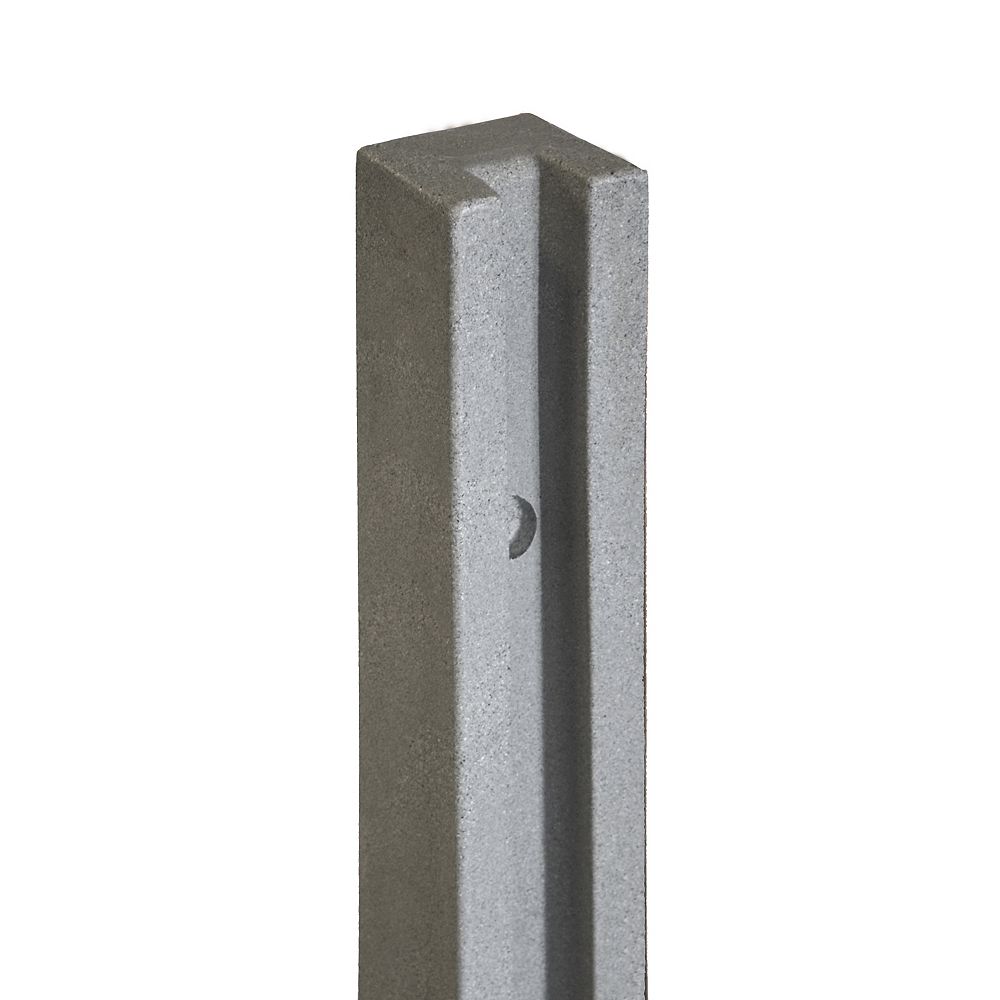 EcoStone 5 inch x 5 inch x 81/2 ft. Gray Composite Fence End Post The Home Depot Canada