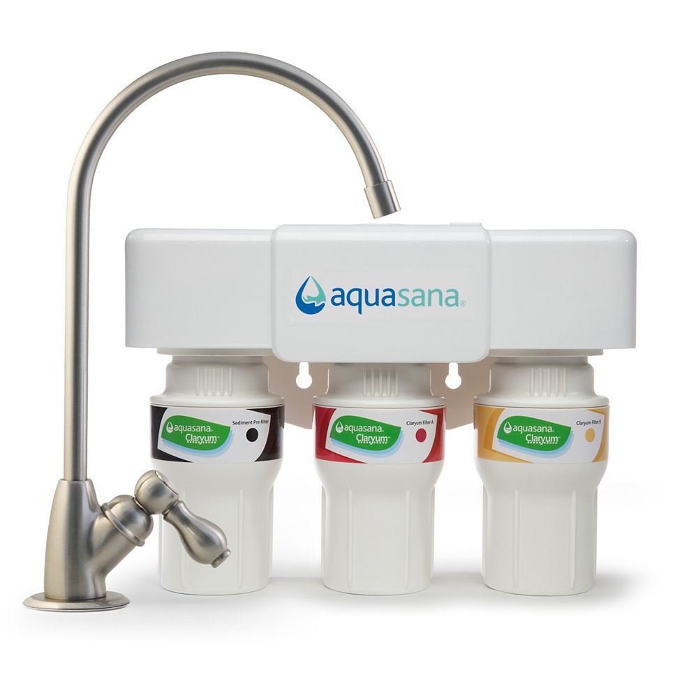 Aquasana 3Stage Under Counter Water Filtration System with Faucet in