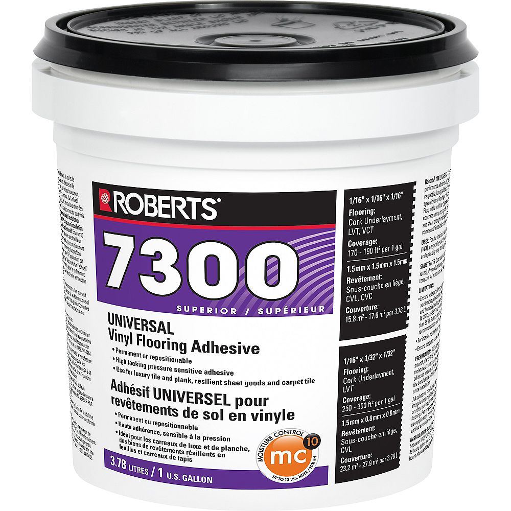 Roberts 7300 Universal Vinyl Flooring, How To Glue Floor Tile