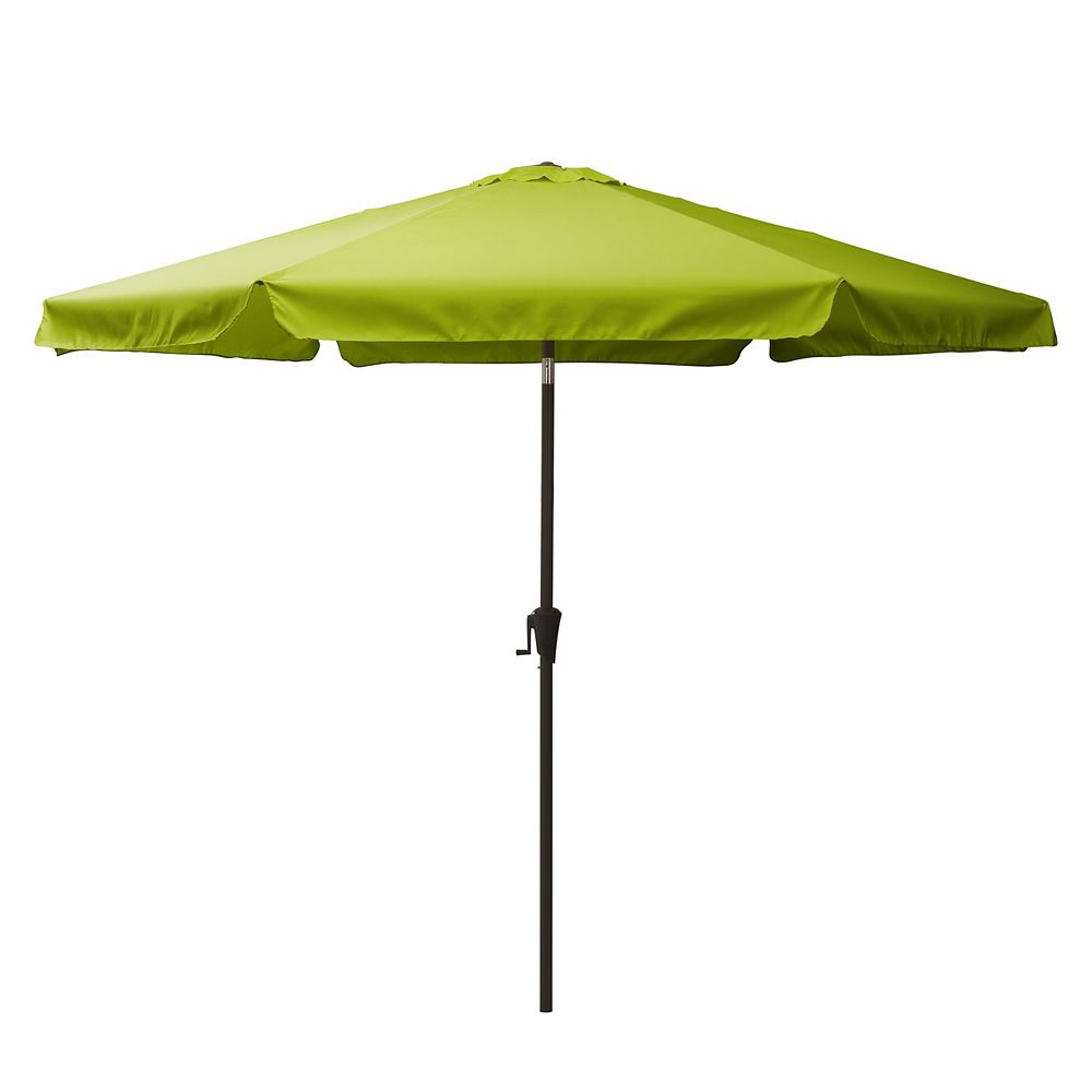 Corliving 10 Ft Round Tilting Lime Green Patio Umbrella The Home Depot Canada