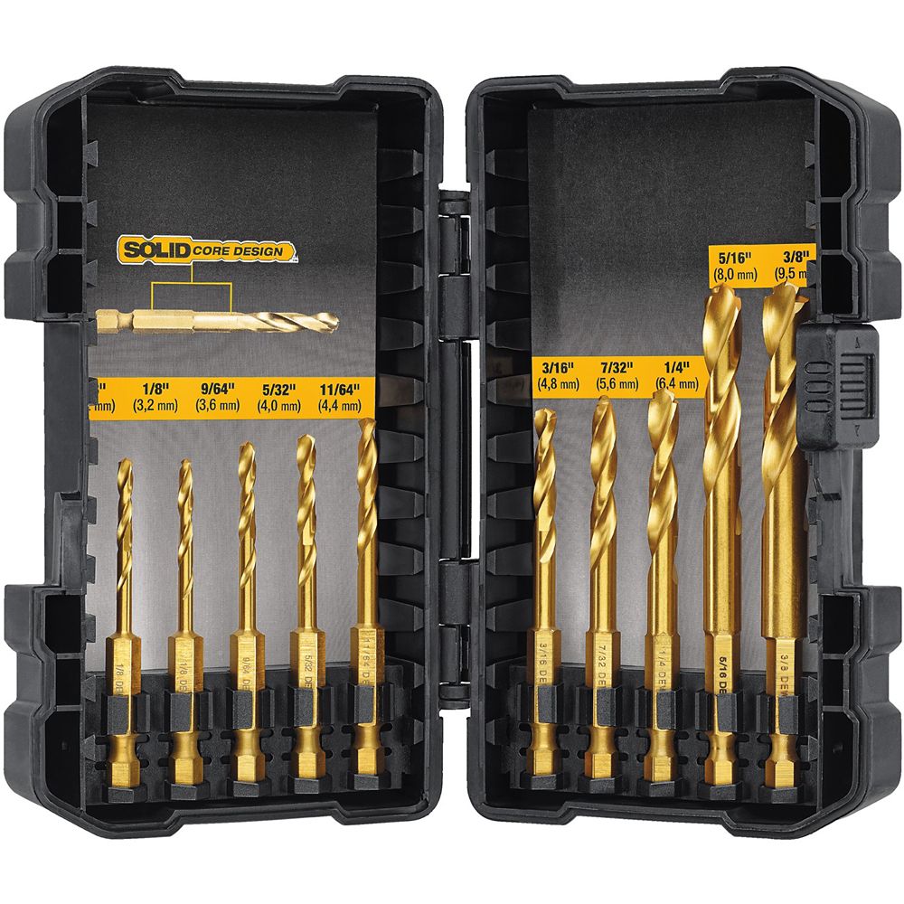 Сверла для шуруповерта. DEWALT dt50050 Impact Titanium Drill bit Set. DEWALT extreme dt50050. DEWALT dt6938. Набор DEWALT dt50050 cверл 10pcs Impact Titanium Drill bit Set.