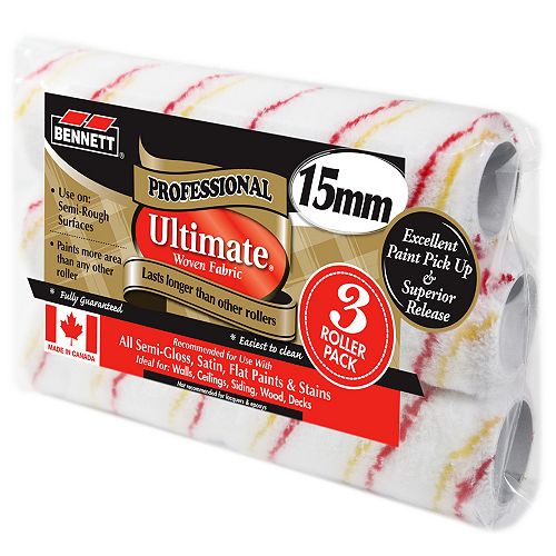 BENNETT 3 Pack 9.5 inch Ultimate Woven Rollers, 15MM