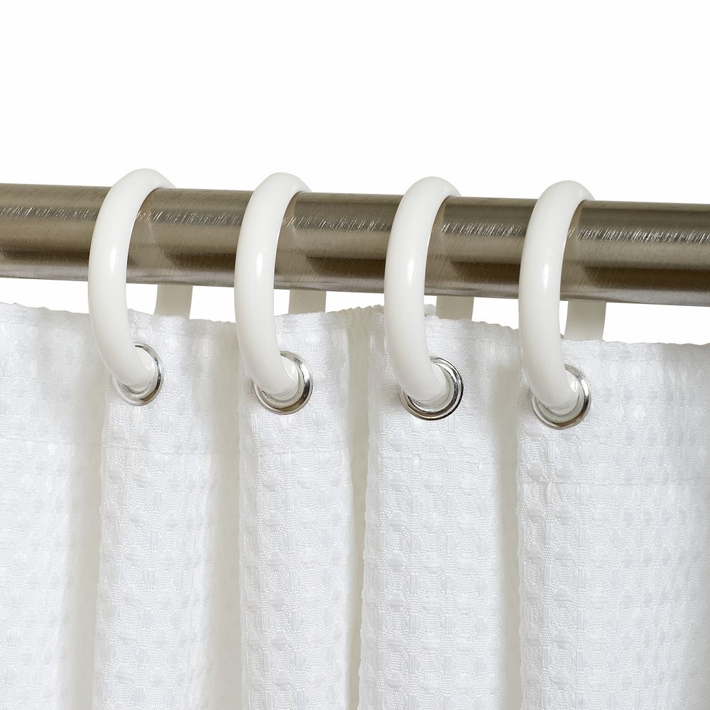 Glacier Bay Plastic Shower Rings in White | The Home Depot Canada