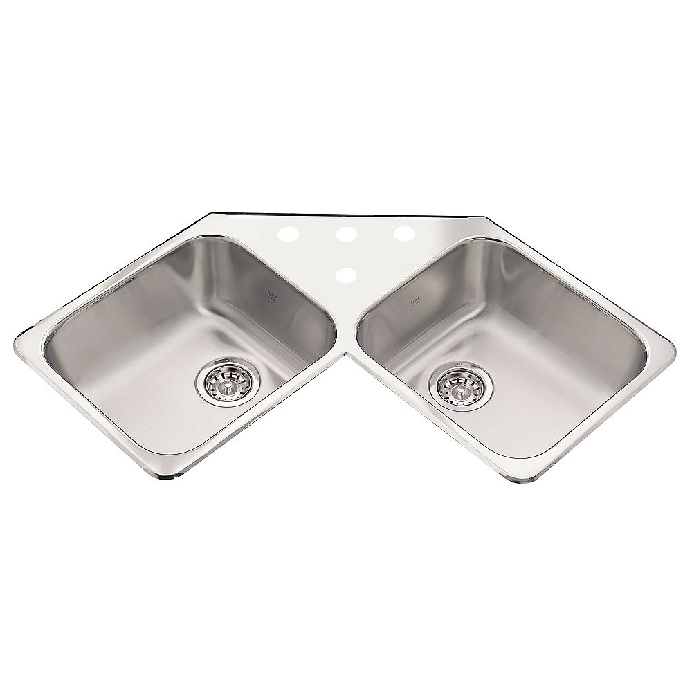 Kindred Corner Sink 4 Hole Drilling The Home Depot Canada