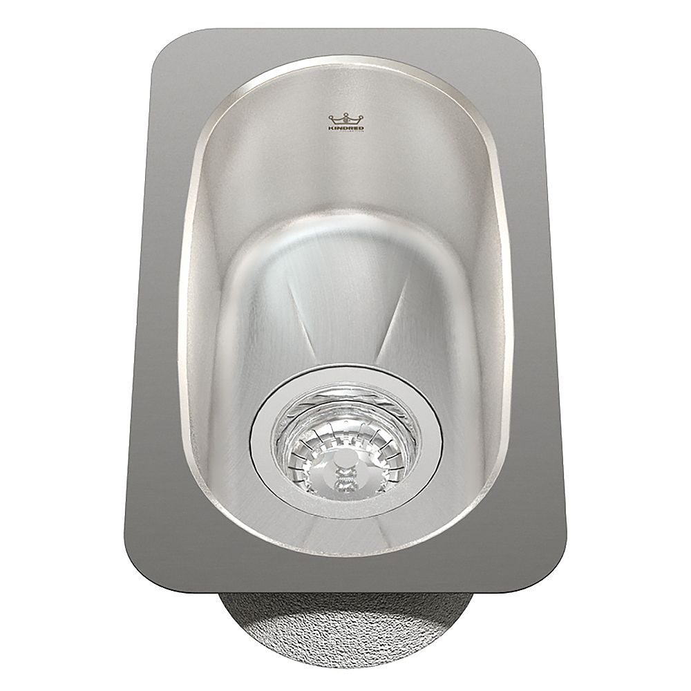 Kindred Single UM sink 18 gauge sink 163/16" X 91/8" X 5" The