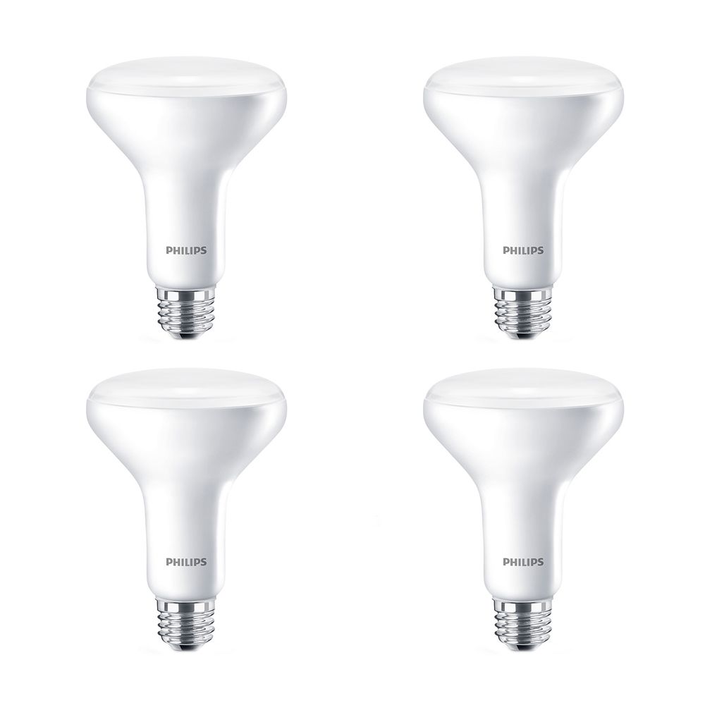 Philips 65W Equivalent Soft White (2700K) BR30 LED Light Bulb (4-Pack ...