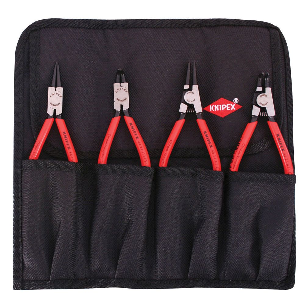 Knipex 4-Piece Internal/External Straight & 90-Degree Circlip Snap-Ring ...