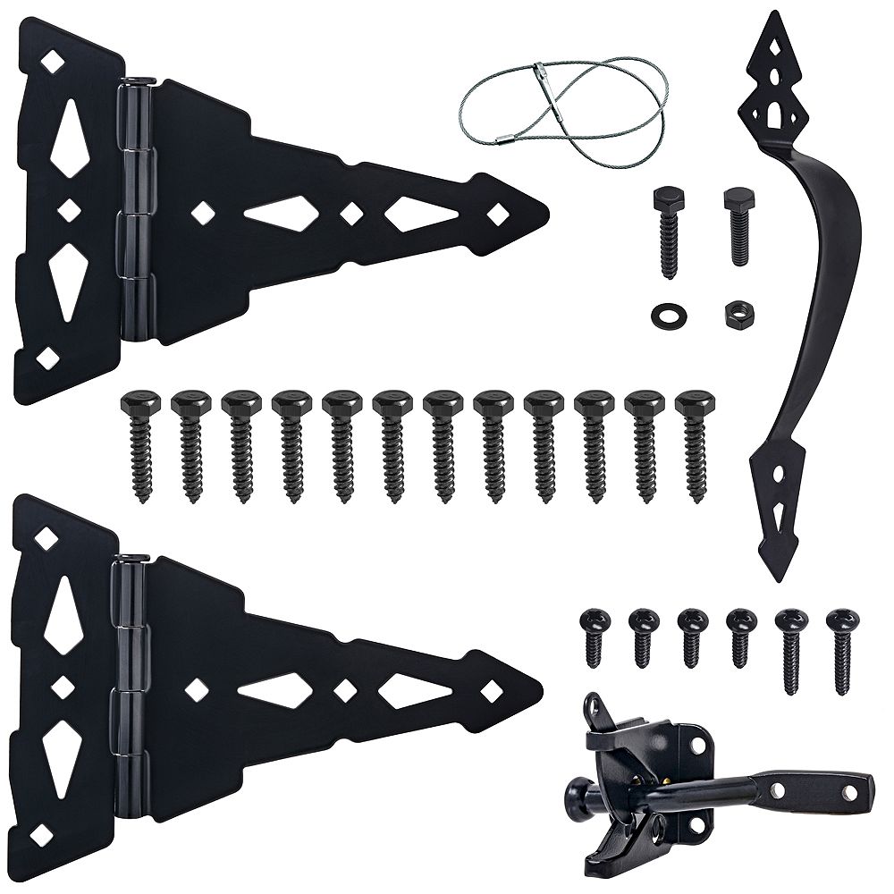 Everbilt Deluxe Gate Kit in Black (5 Pcs) The Home Depot Canada