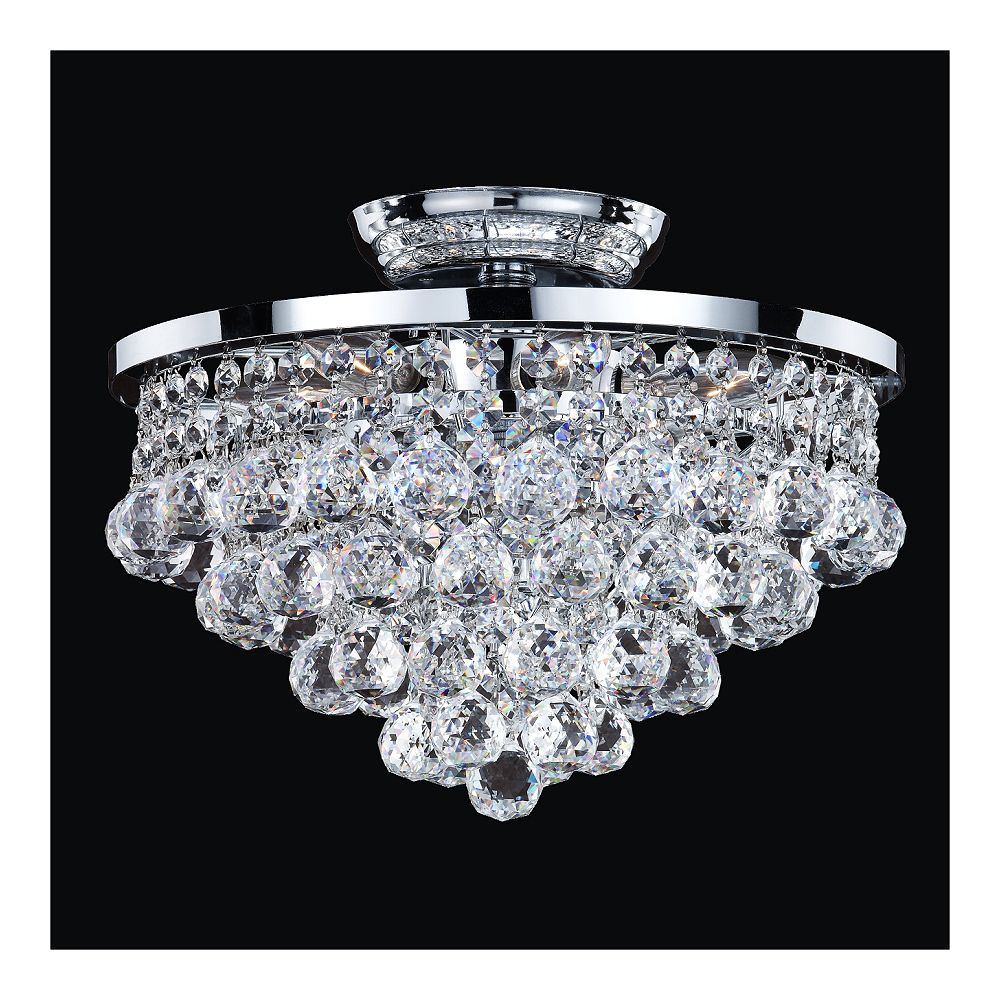 Glow Lighting Vista 6-Light Silver Pearl Incandescent Semi-Flush Mount ...