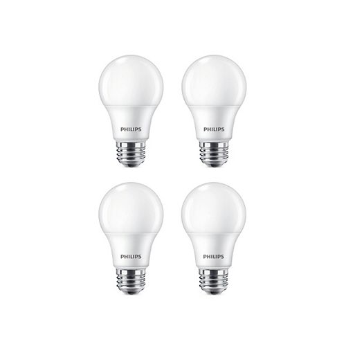 9W=60W Daylight A19 LED  Light Bulb (4-pack)