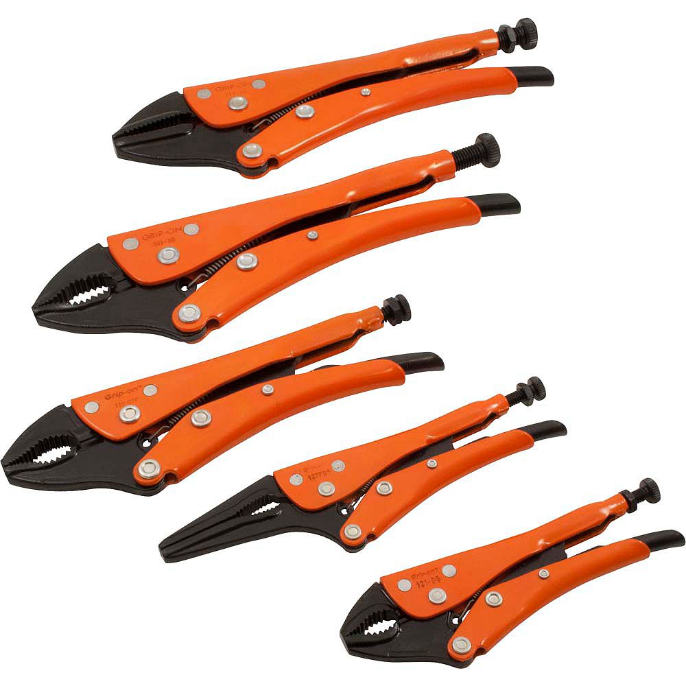 GRAY TOOLS 5Piece General Service Locking Plier Set The Home Depot