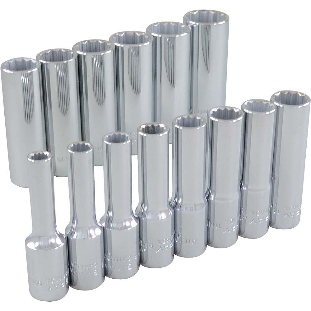 GRAY TOOLS 14 Piece Socket Set 3 8 Inch Drive 12 Point Deep Metric gray-tools-14-piece-socket-set-3-8-inch-drive-12-point-deep-metric