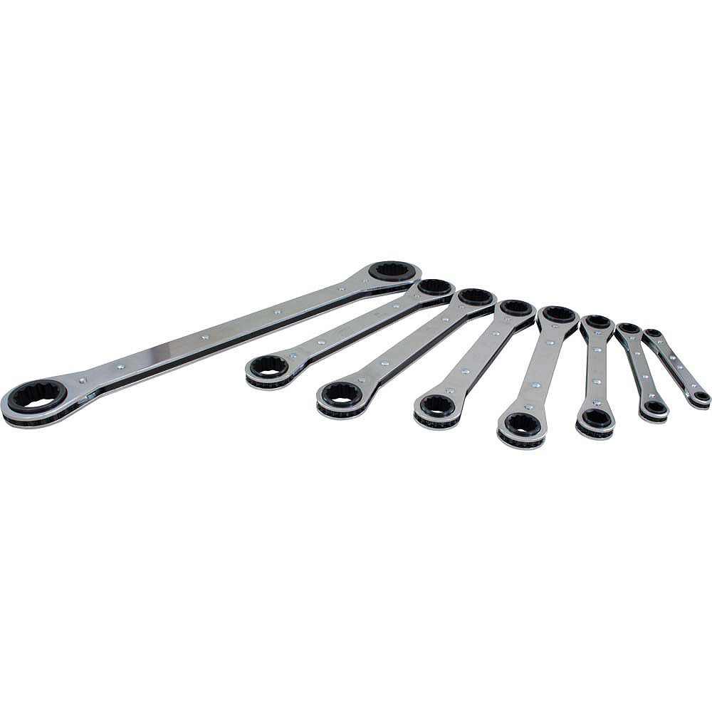 GRAY TOOLS 8-Piece Sae Ratcheting Box Wrench Set | The Home Depot Canada