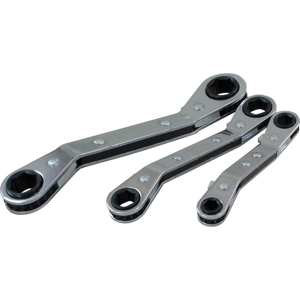 GRAY TOOLS 3Piece Sae Ratcheting Box Wrench Set The Home Depot Canada