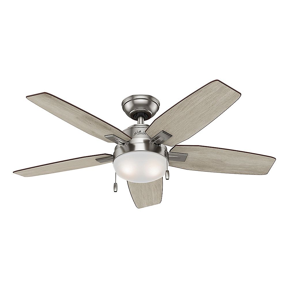 Hunter Antero 46 Inch Indoor Ceiling Fan In Brushed Nickel The Home Depot Canada