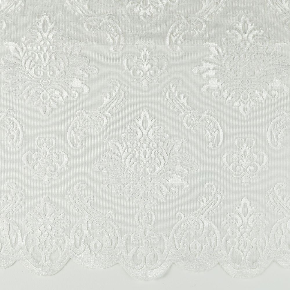 Home Decorators Collection White, boucle medallion lace valance with