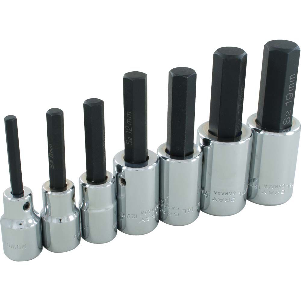 1 2 drive metric hex bit socket set