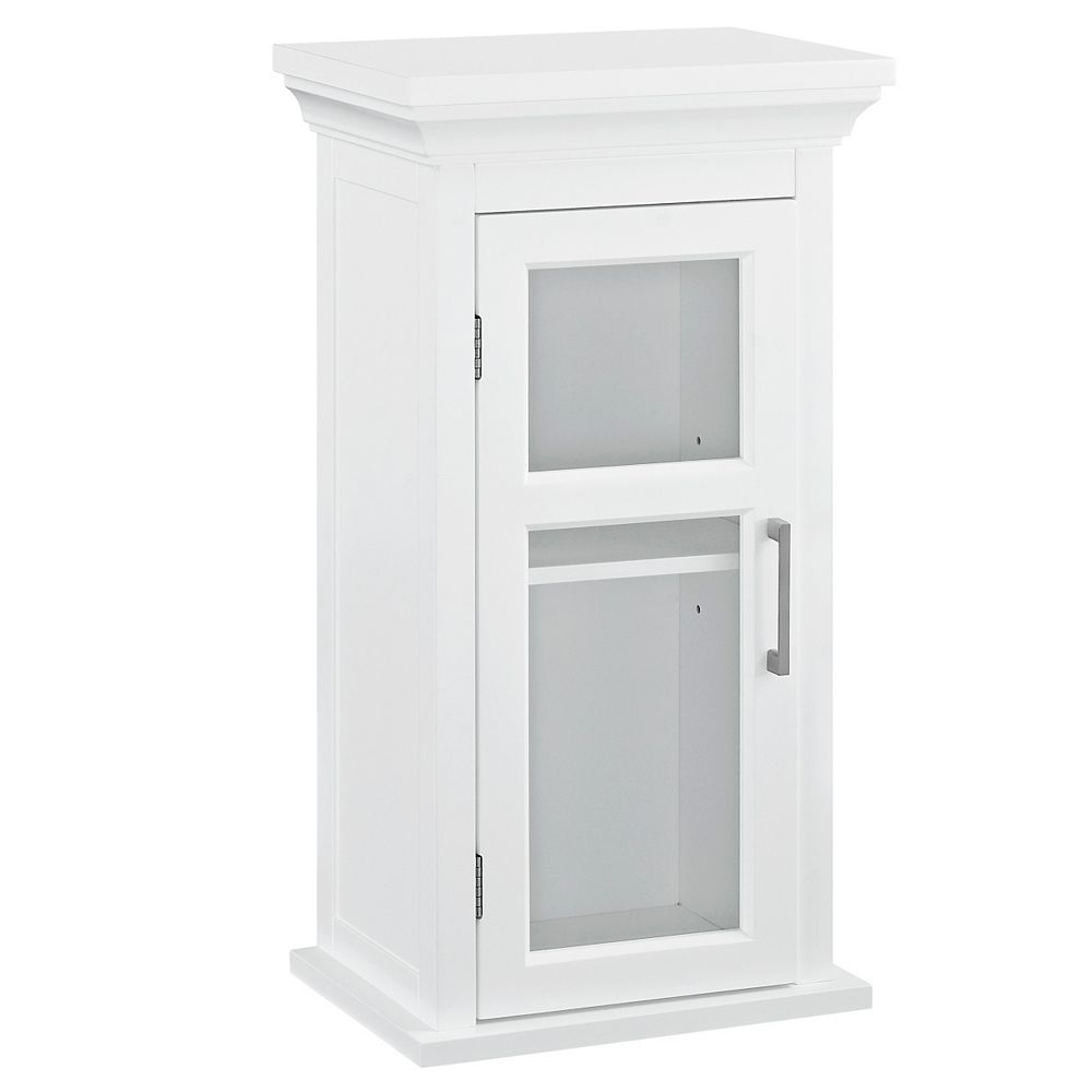 Simpli Home Armoire de rangement blanche (1 porte) Avington Home Depot Canada