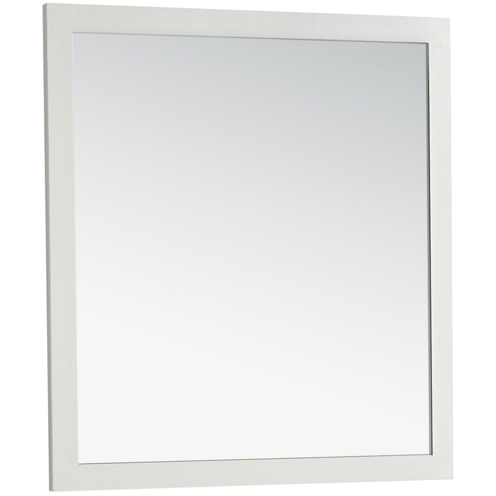 Simpli Home Chelsea 34 Inch L X 32 Inch W Wall Mounted Decor Vanity Mirror In Soft White The Home Depot Canada