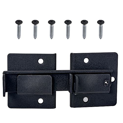 Heavy Duty Lockable Gate Flip Latch in Black Finish - 1pk