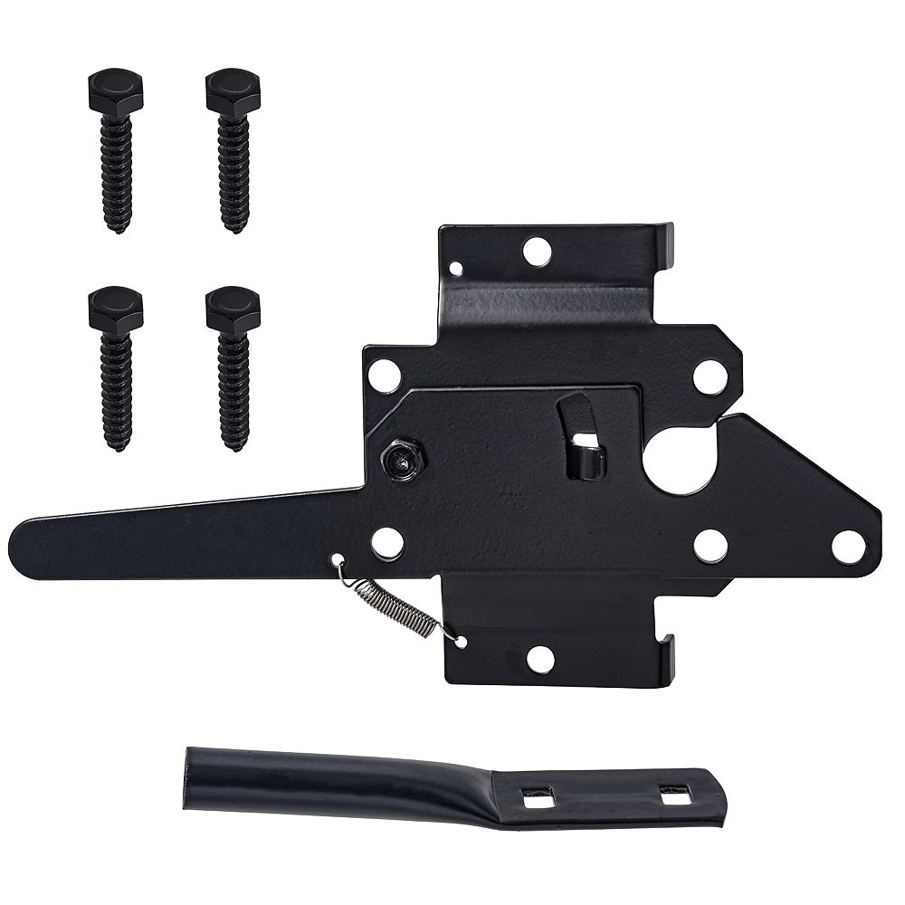 Everbilt SelfLatching Post Latch in Black Finish 1pk The Home